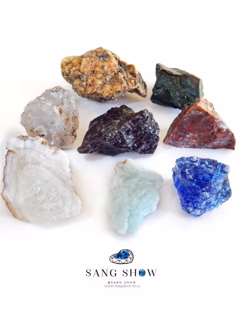 پک کلکسیونی سنگ های راف معدنی Pack18