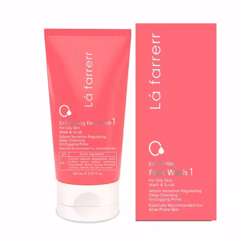 ژل شستشو صورت لافارر مخصوص پوست های چرب و مستعد آکنهLa Farrerr Exfoliating Face Wash For Oily Skin