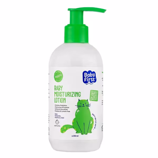 لوسیون مرطوب کننده کودک بیبی فرست مدل Biolin حجم 250 میلی لیتر