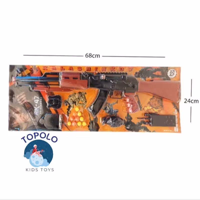 اسباب بازی تفنگ کلاشینکف تیر پرتابی (پس کرایه)