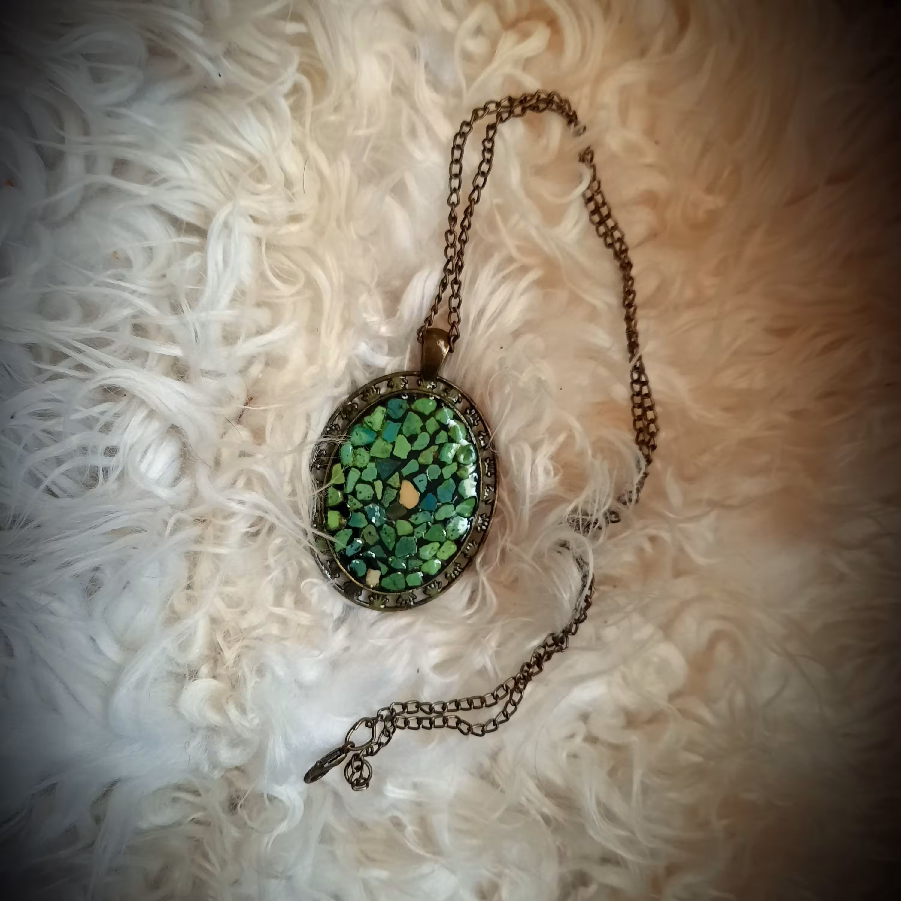 گردنبند و رومانتویی فیروزه برجسته _هدیه ولنتاین( با فیروزه اصل نیشابور)