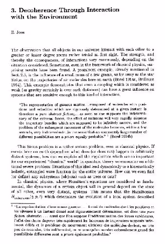 خرید و دانلود نسخه کامل کتاب Decoherence through interaction with the environment