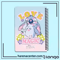 دفتر مدرسه طرح STITCH love is magic برند لانگو
