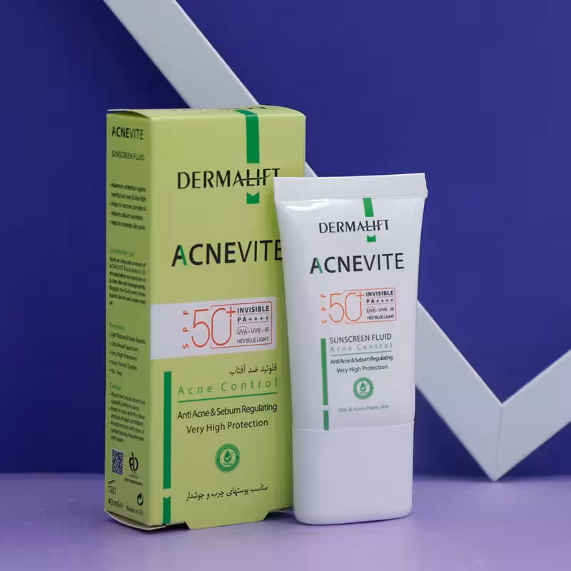 عمده فروشی فلوئید ضد آفتاب پوست های چرب وجوش دار با SPF 50 درمالیفت 40 میل 92309