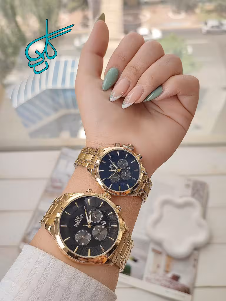 خرید ست ساعت زنانه و مردانه سویسلند تقویم دار طرح سه موتوره دارای قفل ضامن دار رنگ ثابت کیفیت عالی دارای رنگبندی کد 2116759 - ردگل