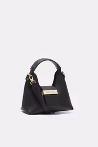 کیف زنانه مشکی با جزئیات اکسسوری و بند دوشی-mini - 10630