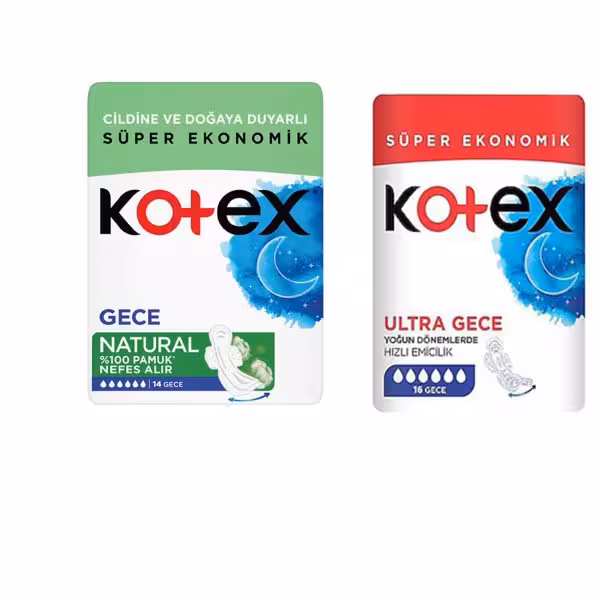 نوار بهداشتی ویژه شب کوتکس نچرال و اولترا پک 30 عددی