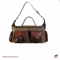 ساک مسافرتی چرم و برزنت mrc168-22