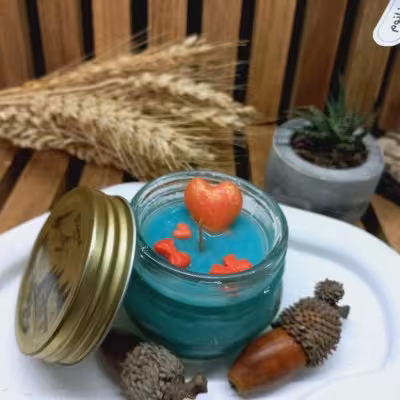 شمع شیشه ای مینیاتوری عطری