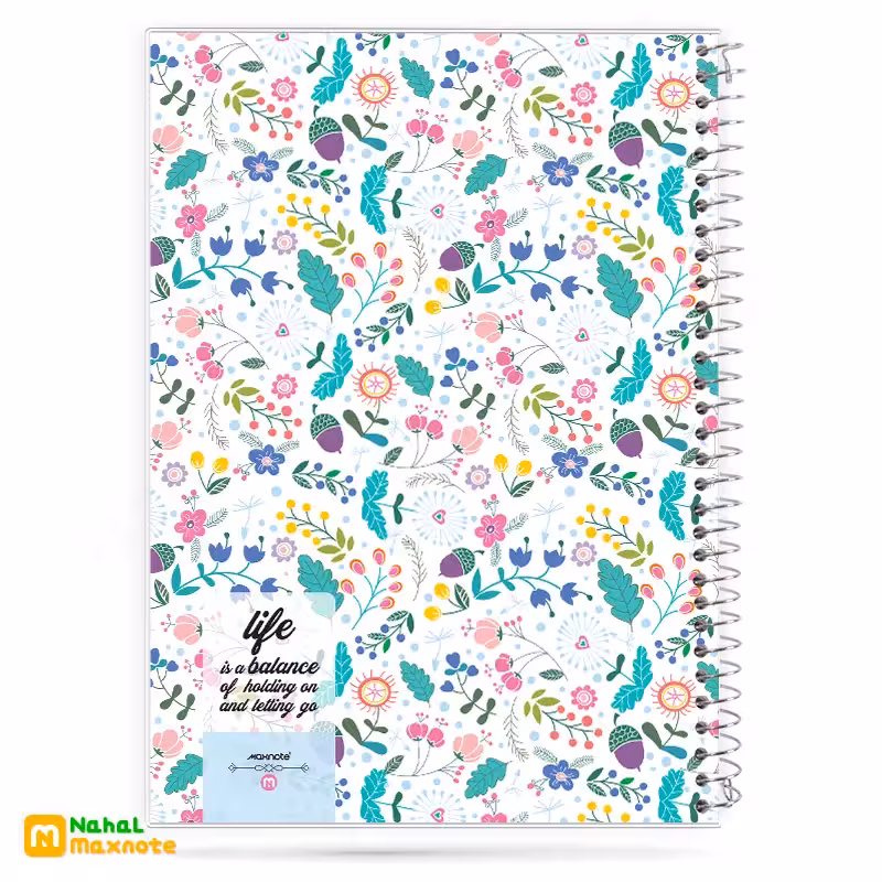 دفتر 100 برگ سیمی طلقی طرح گل کد 9122.طرح 6