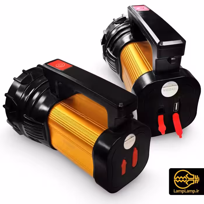 چراغ قوه 20 وات برند وای جی سی دارای یک عدد پاور بانک و باتری با دوام بالا و نور به شدت قوی