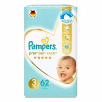 پوشک پمپرز سفید سایز 3 تعداد 62 عددی