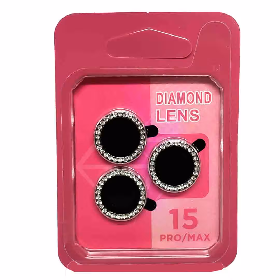 گلس لنز نگین دار IP15PRO/MAX (رنگبندی رندوم)