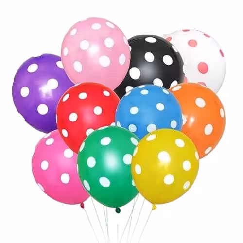 بادکنک خالدار بزرگ بسته 100 عددی