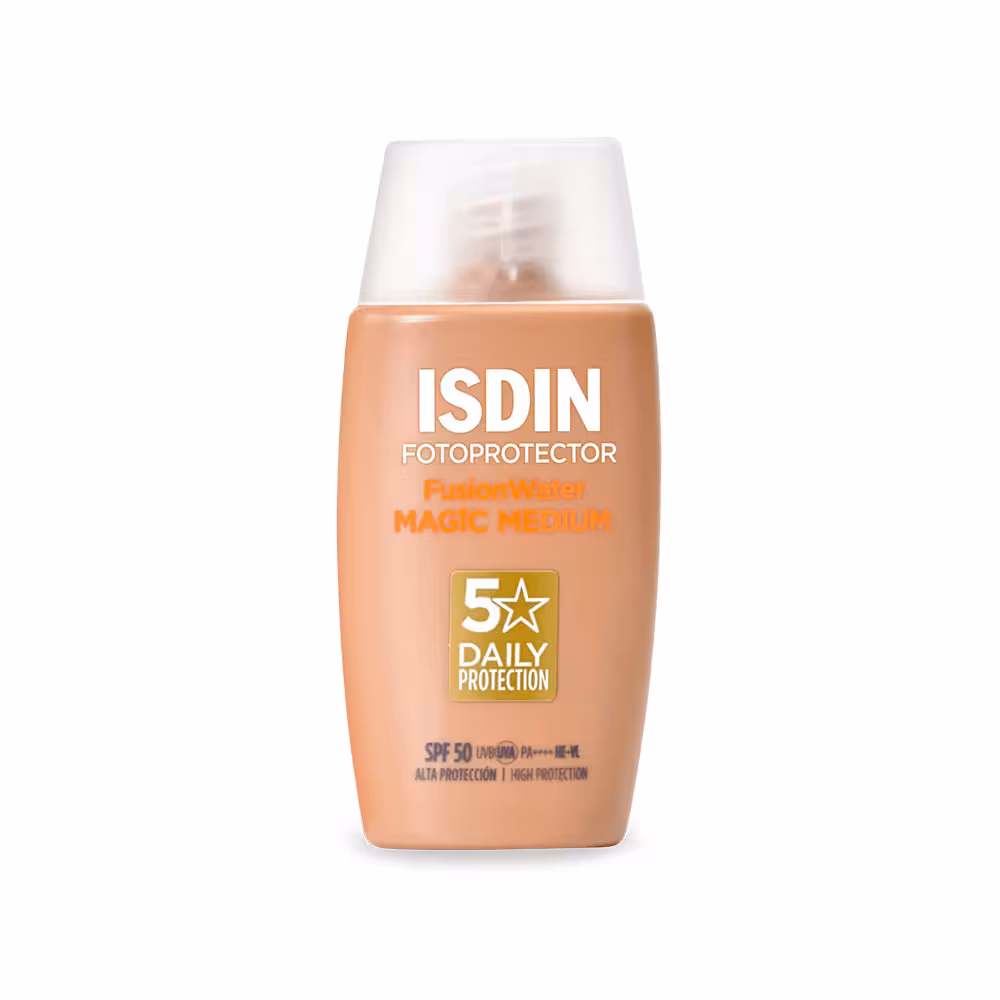 ضدآفتاب SPF50 مدل فیوژن واتر مجیک رنگ مدیوم ایزدین حجم 50 میل