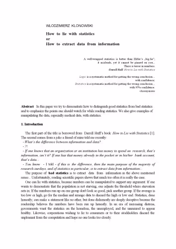 خرید و دانلود نسخه کامل کتاب How to lie with statistics or How to extract data from information
