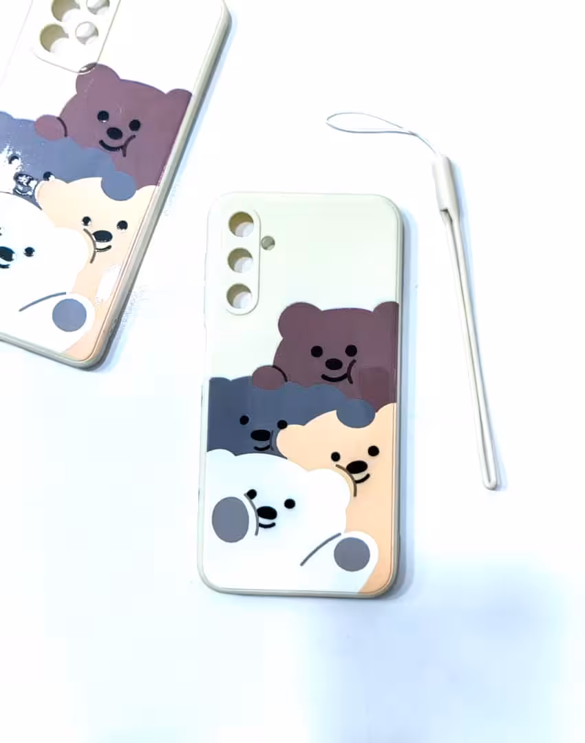 قاب عروسکی سه خرس کله پوک همراه با بند سامسونگA24Three bear doll frame with Samsung A24