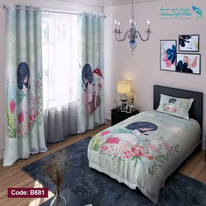 روتختی طرح  دختر بهار یکنفره کد B681
