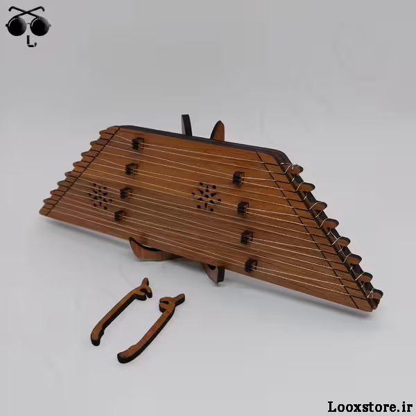 ماکت دکوری چوبی طرح سنتور  پایه و جعبه