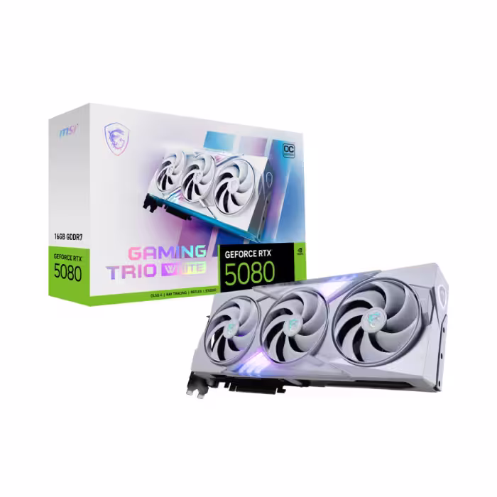 کارت گرافیک ام اس آی مدل GeForce RTX 5080 16G GAMING TRIO OC WHITE