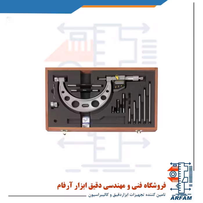 میکرومتر دیجیتال آسیمتو 150-0 خارج سر تعویض شو مدل 0-06-115
