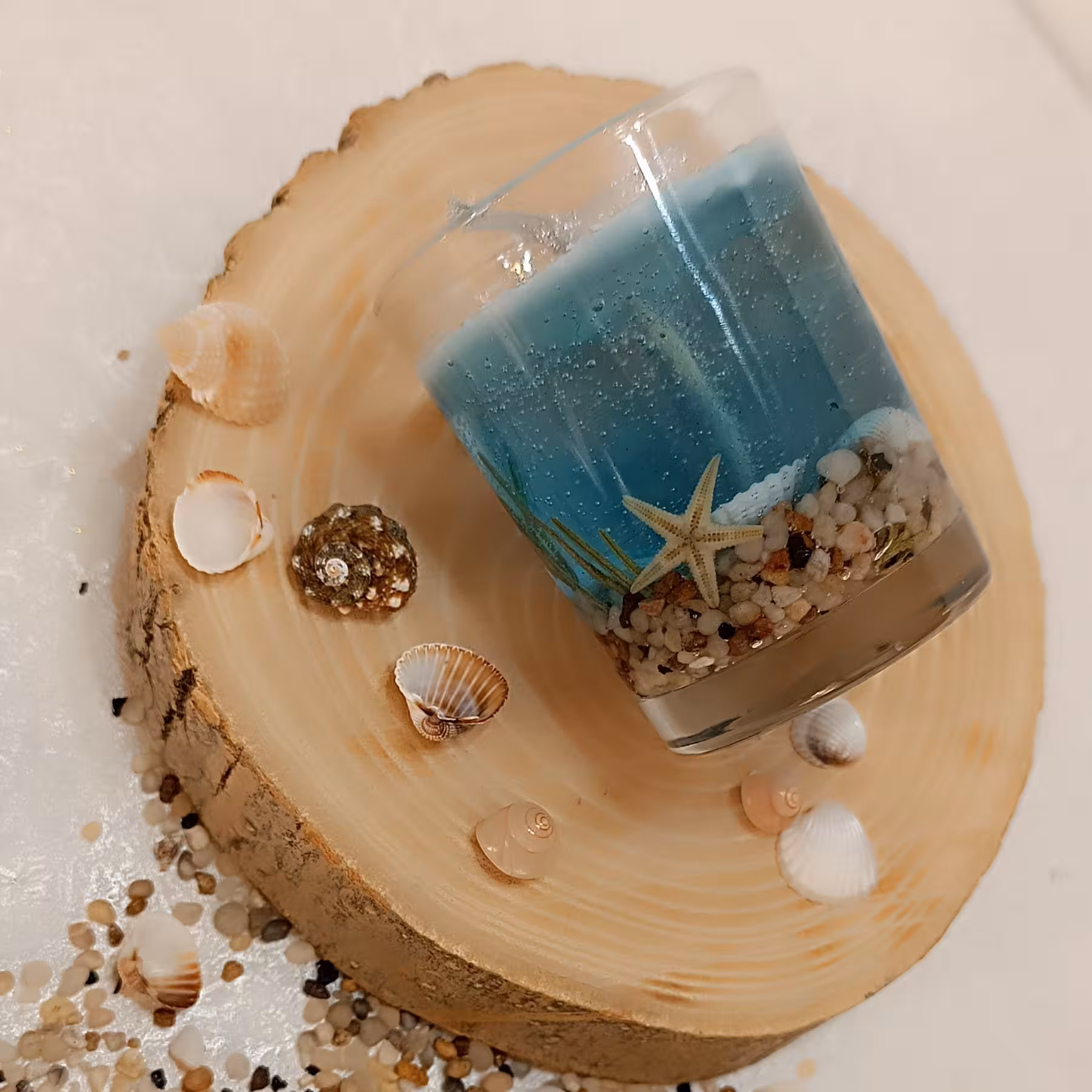 شمع دریایی - شمع اقیانوسی - شمع ژله ای دریایی- شمع لیوانی - شمع جار