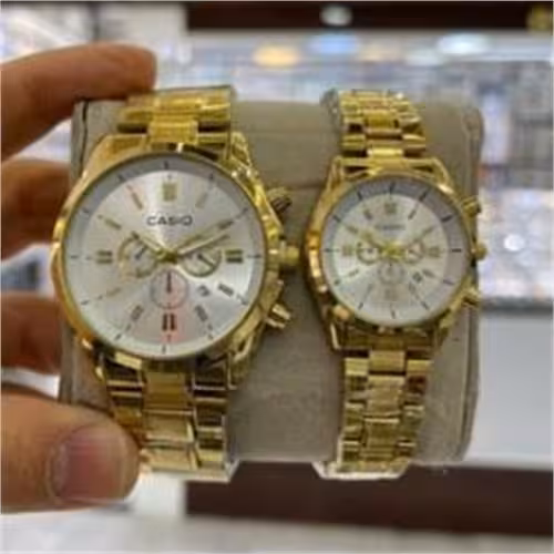 ساعت کاسیو استیل طلایی سفید 191