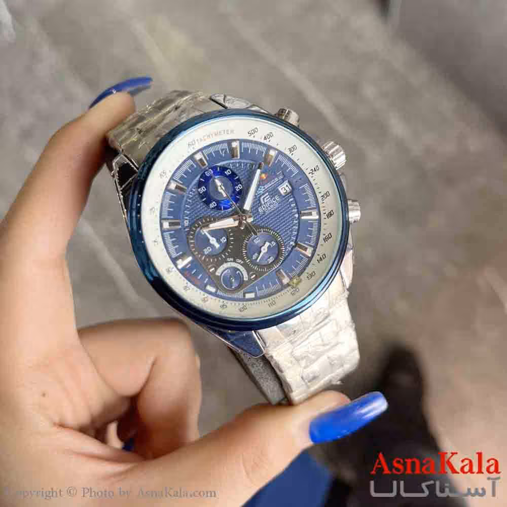 ساعت مردانه کاسیو  ادی فایس کرنوگراف دارای روزشمار ضامن دار بند استیل  کد WTCH11343W