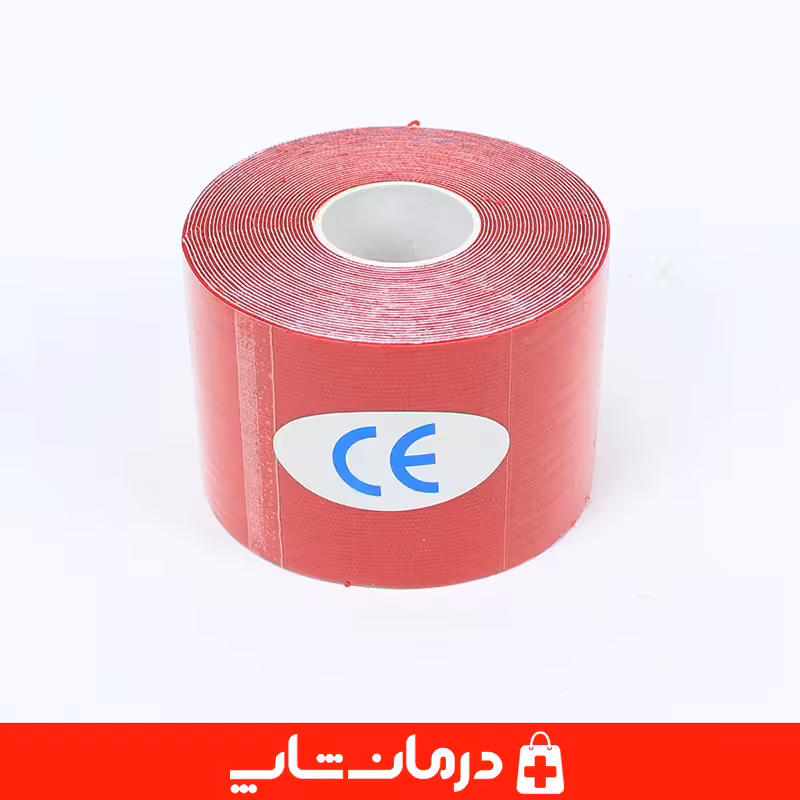 خرید چسب تیپ KMD چسب کنزیولوژی ورزشی 5x5 قرمز | درمان شاپ