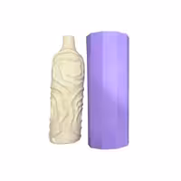 قالب سیلیکونی گلدان استوانه موج ارتفاع 24 قطر 6 سانت