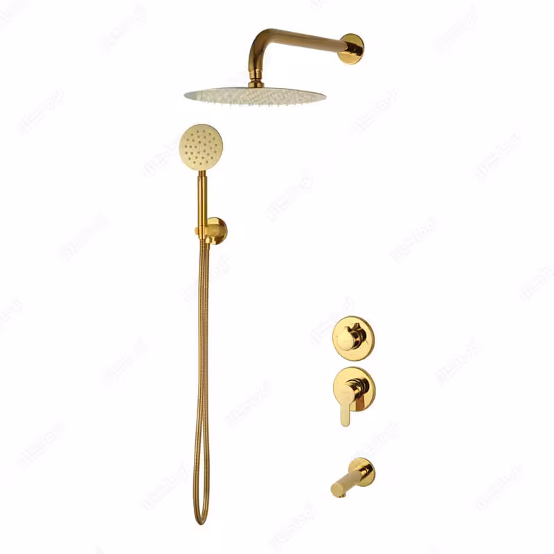 شیرهای حمام توکار ویوات راسان مدل تنسو کلاس 1 طلایی