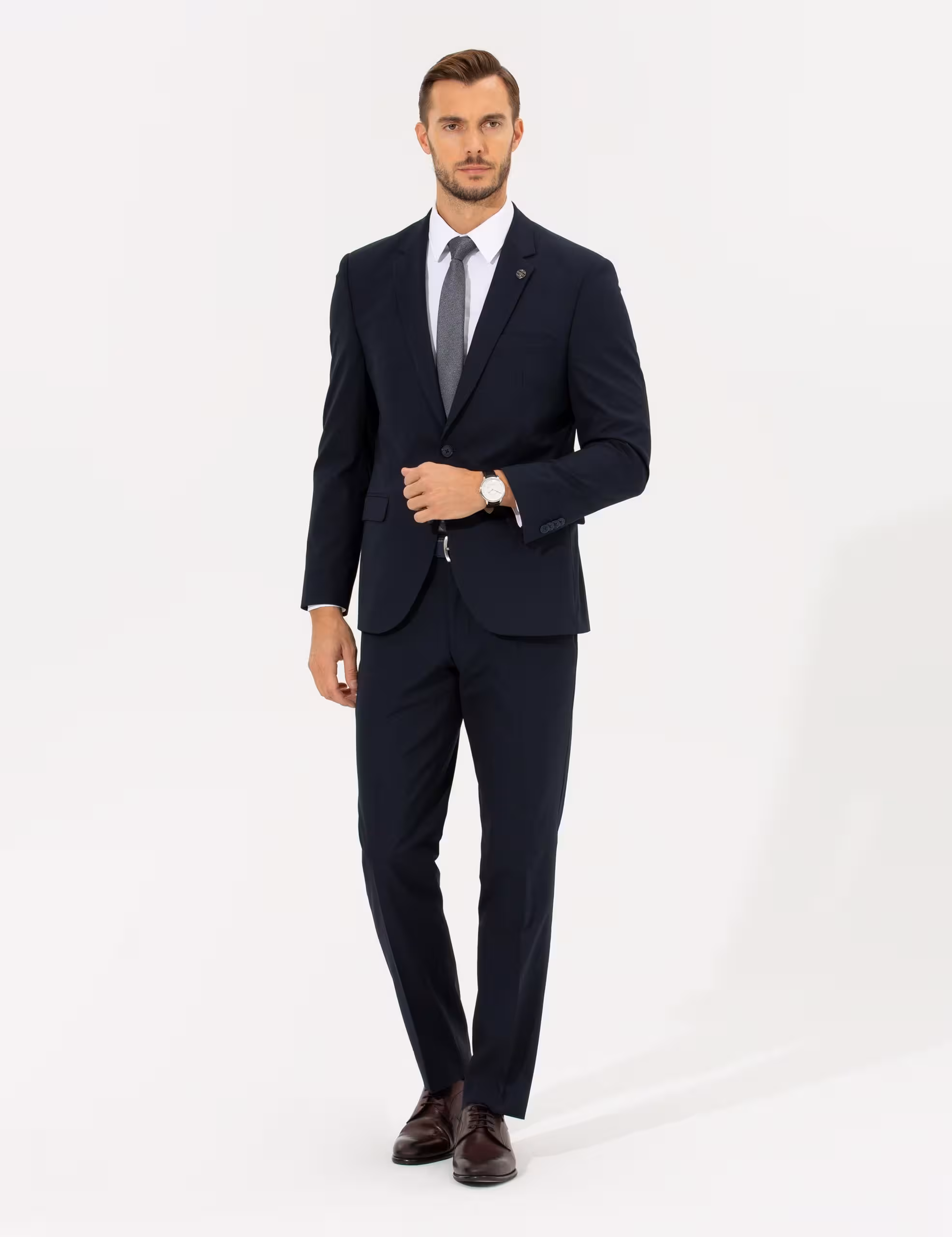 کت و شلوار مردانه سرمه ای پیرکاردین