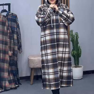 کفتان کلاهدار چهارخونه