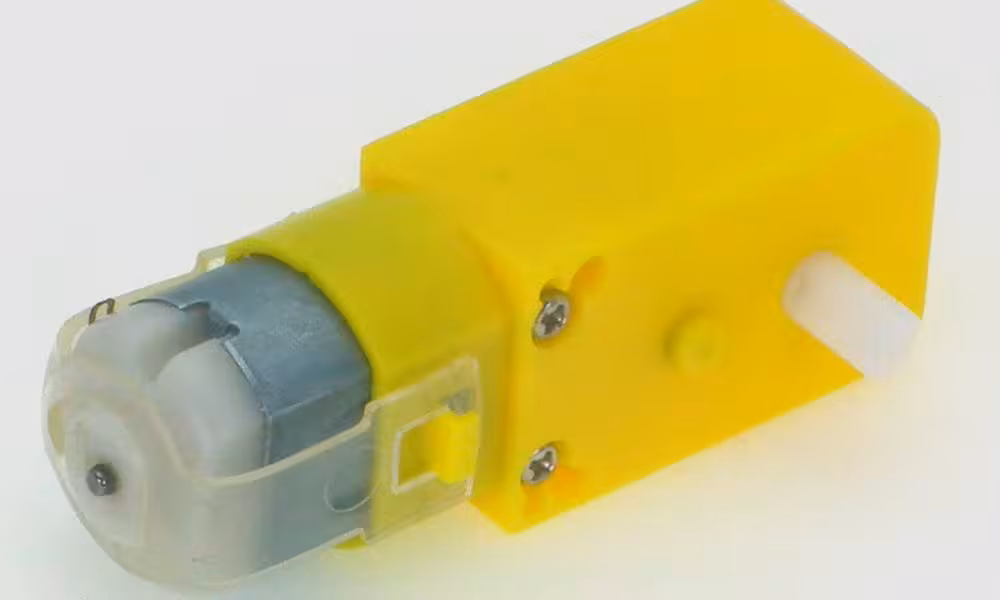 آرمیچر گیربکس پلاستیکی زرد تک شفت مدل 1A220 30 RPM