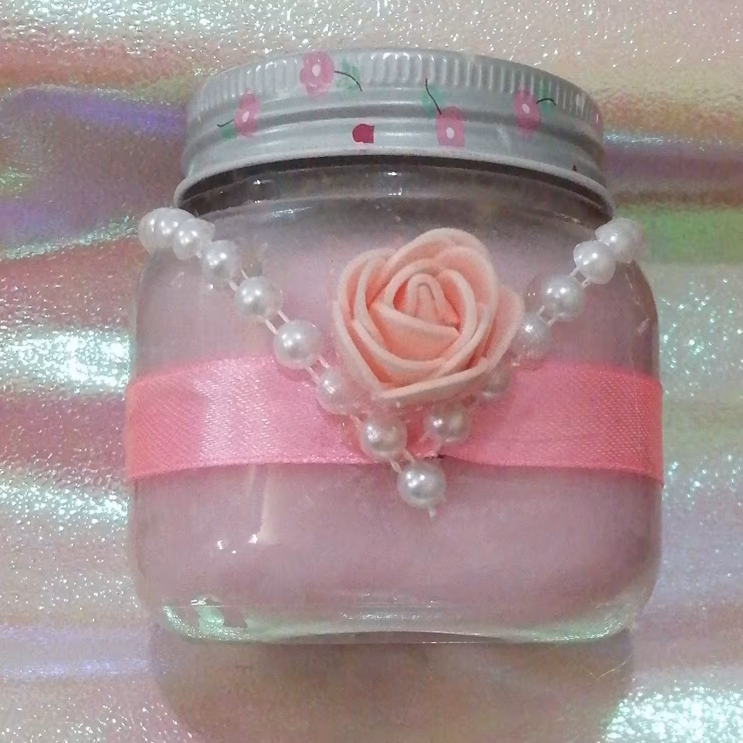 شمع شیشه ای فانتزی 