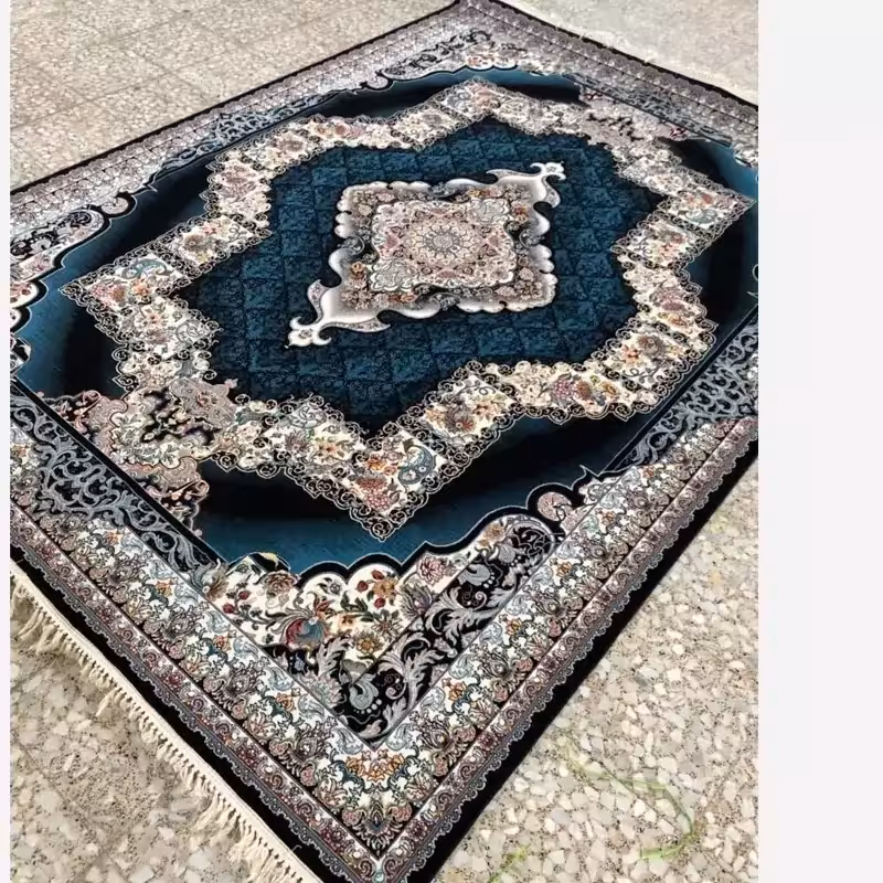 فرش ماشینی کاشان 700شانه 100درصدآکرلیک طرح چشمه سرمه ای 6متری(باارسال رایگان)