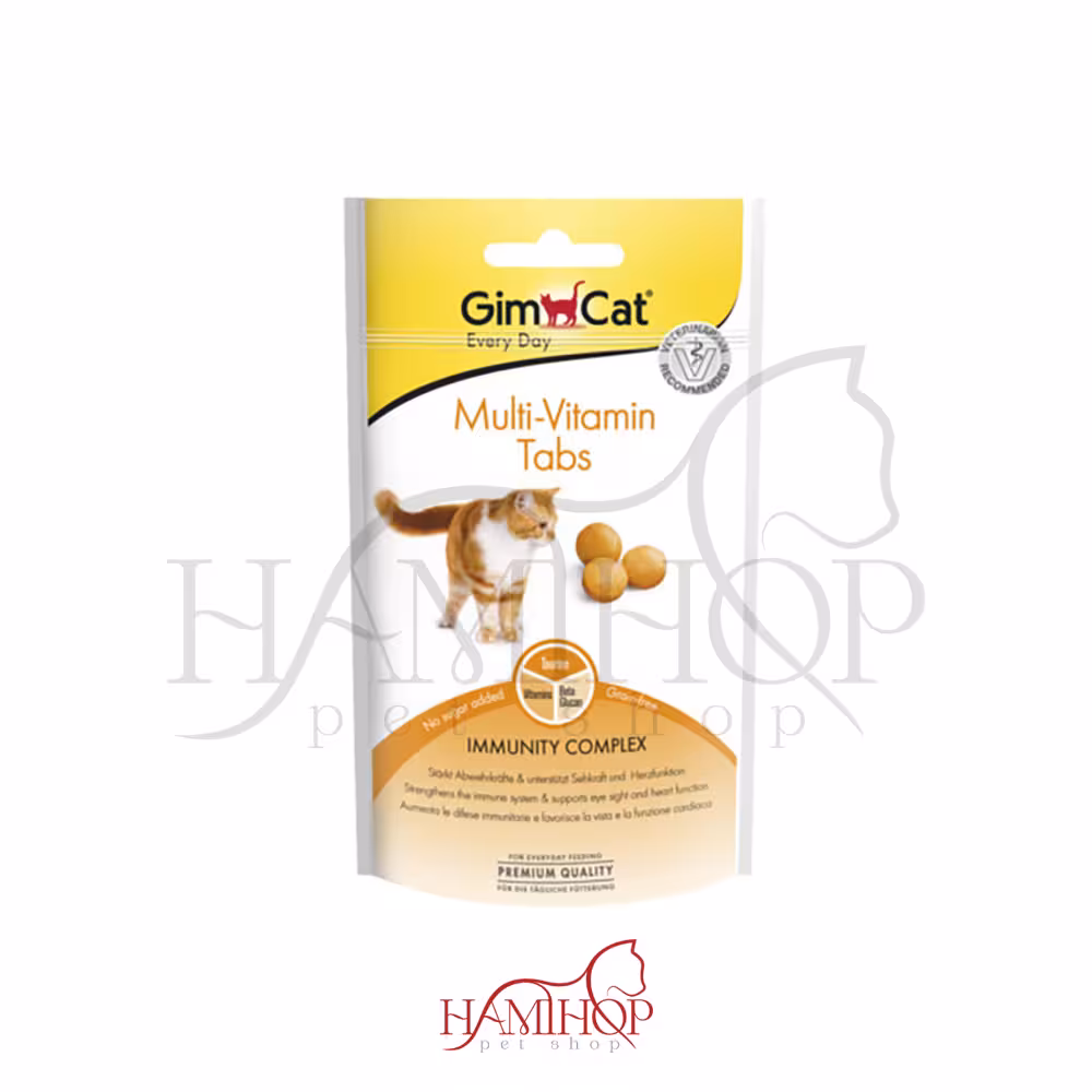 قرص مولتی ویتامین گربه جیم کت GimCat Tabs Multi Vitamin وزن 40 گرم
