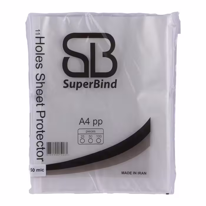 کاور کاغذ لمینت SuperBind، ضخامت 50 میکرون، سایز A4، بسته 100 عددی