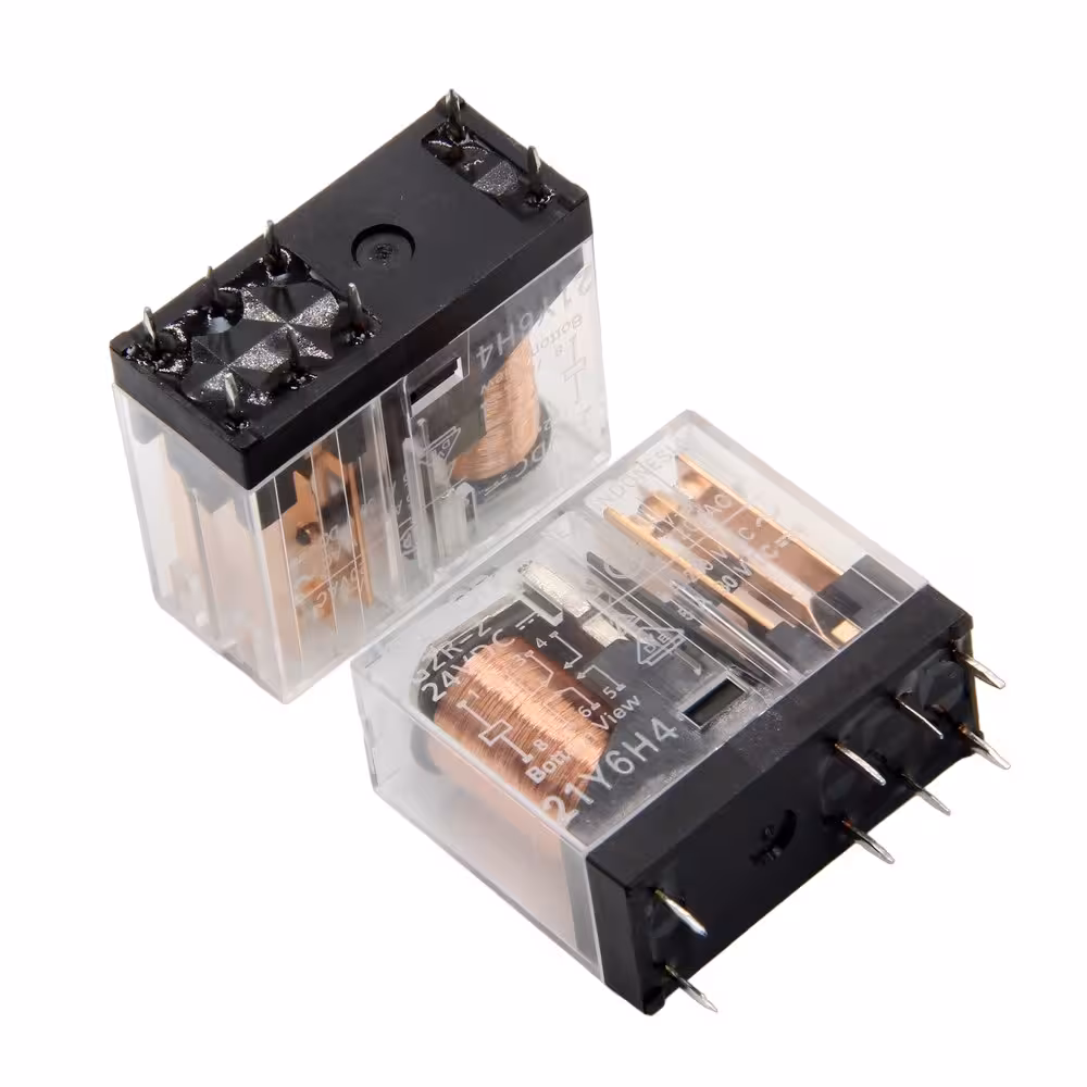 رله 24 ولت شیشه ای 8 پایه 5 آمپر امرون مدل G2R2