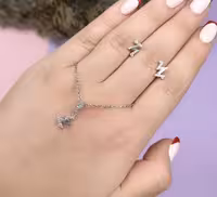 نیمست نقره جواهری کد 00240