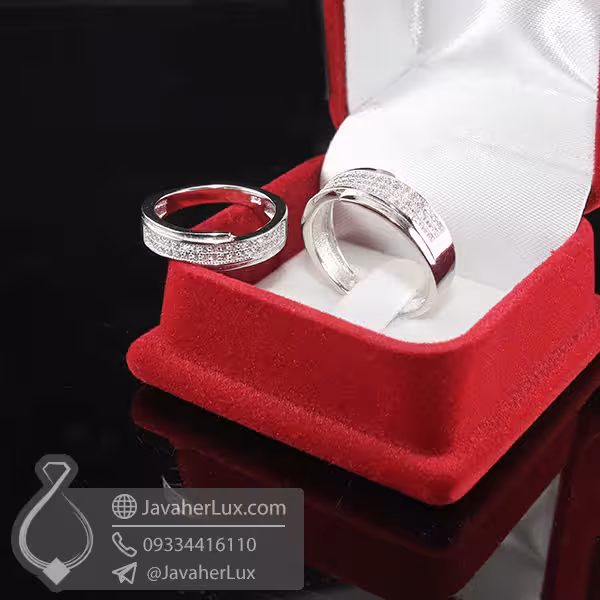 ست حلقه نقره مدل بهرانه _ کد : 100365