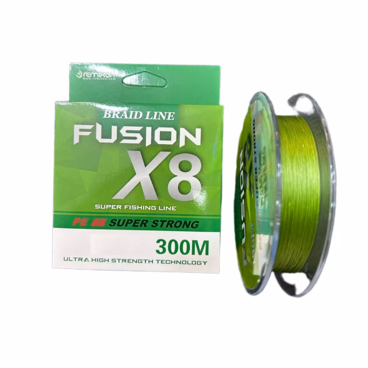 نخ ماهیگیری براید سبز رمیکسون مدل Fusion 8X طول 300 متر