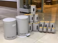 سرویس کامل جا ادویه و پاسماوری فلزی رنگ کوره ای16 پارچه