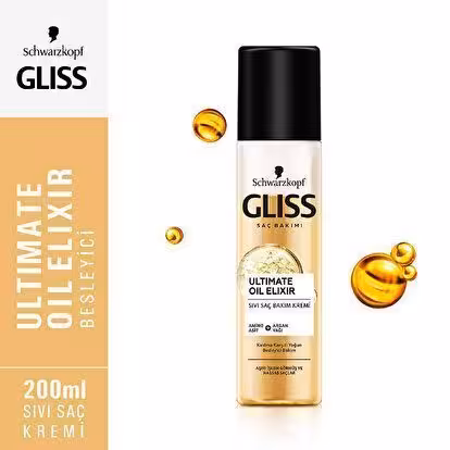 اسپری کرم دوفاز طلایی مناسب موهای آسیب دیده و حساس گلیس  GLISS Ultimate Oil Elixir