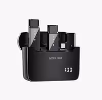 میکروفن یقه‌ای Green Lion مدل 2 در 1 DIGITAL DISPLAY – لایتنینگ
