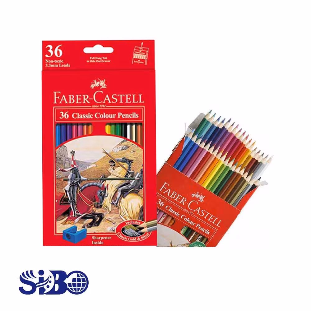 مدادرنگی فابر کاستل 36 رنگ مقوایی