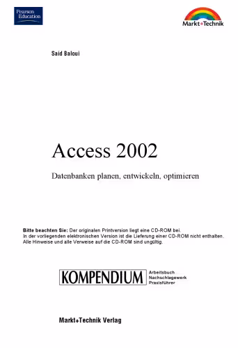 خرید و دانلود نسخه کامل کتاب Access 2002 - Kompendium . Datenbanken planen, entwickeln, optimieren