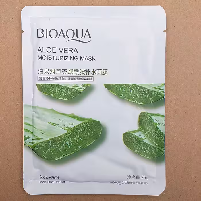 ماسک صورت ورقه ای آلوئه ورا 25گرم BIOAOUA کد91270