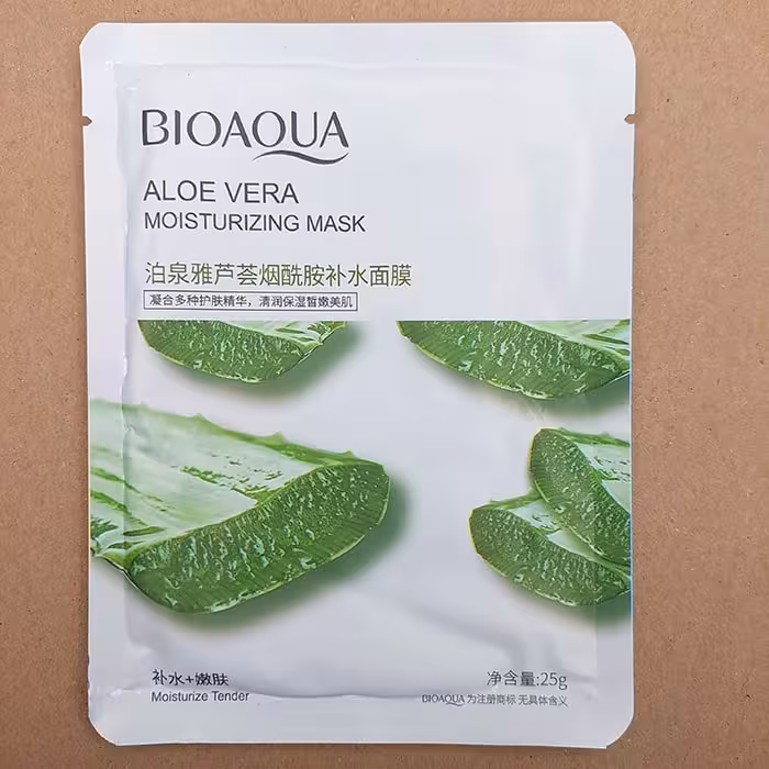ماسک صورت ورقه ای آلوئه ورا 25گرم BIOAOUA کد91270