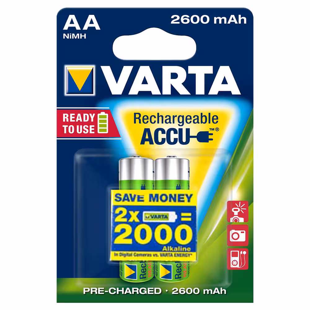 باتری قلمی شارژی وارتا مدل Rechargeable ACCU AA/2